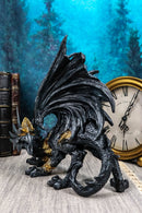 Deimos Roaring Golden Armored Dragon Statue 8"Long Fantasy Collector Home Decor