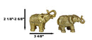 Thai Golden Elephant Feng Shui Figurine Set Of 4 Trunk Raised Elephants 3.5"Long