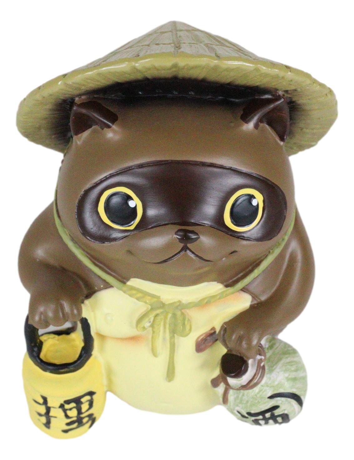 Ebros Japanese Tanuki Raccoon Dog Collectible Figurine Bake Danuki Yokai Ghost - Ebros Gift