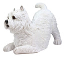 Ebros Large Lifelike West Highland Terrier White Westie Dog Statue 13.75"Long