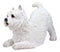 Ebros Large Lifelike West Highland Terrier White Westie Dog Statue 13.75"Long