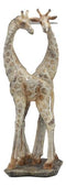Large Mosaic Twin Reticulated Giraffe Couple Statue 12.5"Tall Giraffes Decor