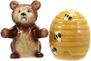 Ebros Bear Hugging Beehive With Bumblebees Ceramic Salt And Pepper Shakers Set