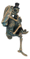 Love Never Dies Skeleton Couple Bride and Groom Kissing Shelf Sitter Figurine