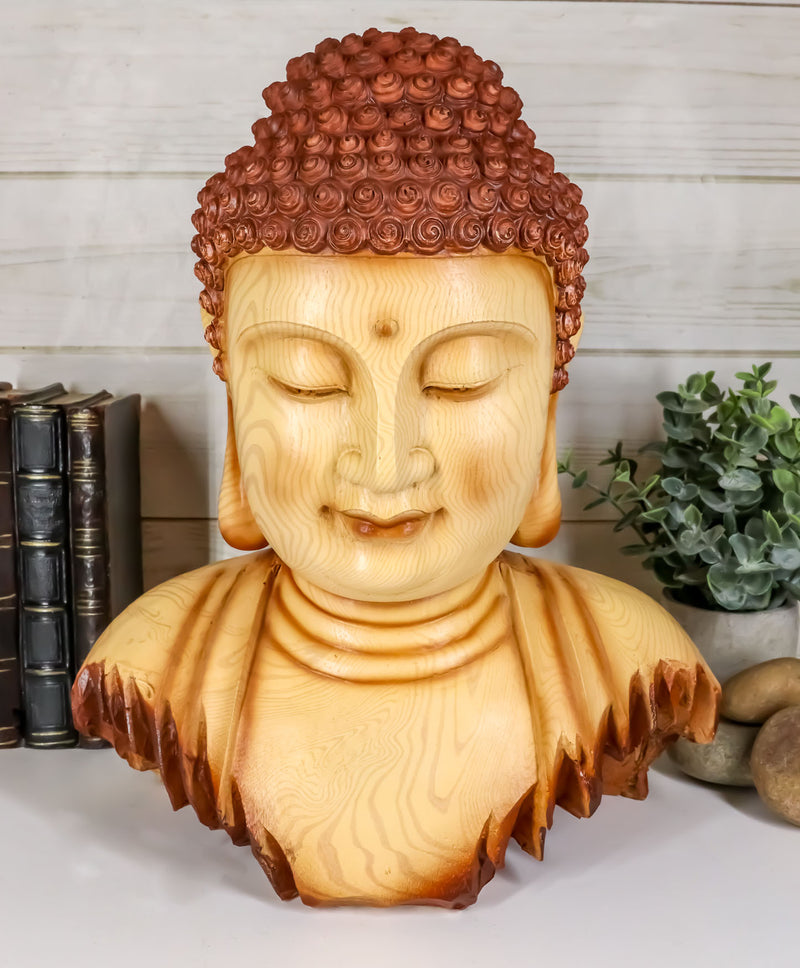 Ebros Large Feng Shui Shakyamuni Buddha Bust W/ Ushnisha and Rosy Cheeks Statue