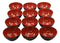 Contemporary Ridged Red Black Melamine Small 8oz Rice Miso Soup Bowl Set Of 12