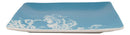 Ebros Nautical Seahorse By Corals Blue Large Dinner Plate Set of 2 Square 10.75"