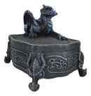 Fantasy Midnight Dragon Box Celtic Hour Of The Dragon Chest Jewelry Box Figurine