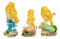 Nautical Sea Blonde Haired Mermaids with Colorful Tails Mini Figurines Set of 3