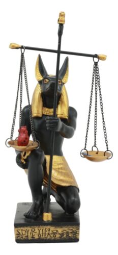 Ancient Egyptian God Of Afterlife Anubis Holding The Scales of Justice Statue