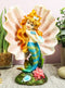 Ebros Aquamarine Mermaid Mergirl Holding Blue Sconce By Giant Pearl Shell Statue 7"H