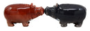 Ebros Gift Nile River Hippo Salt & Pepper Shakers Ceramic Magnetic Figurine Set 4"L
