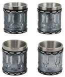 Ebros Western Novelty Revolver Pistol Gun Barrel Cylinder Shot Glass 2-Ounce Set of 4