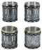 Ebros Western Novelty Revolver Pistol Gun Barrel Cylinder Shot Glass 2-Ounce Set of 4