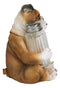 Ebros Big Bully English Bulldog Decorative Salt And Pepper Shakers Holder Set