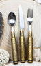 Western Hunter Rifle Ammo Bullet Shell Casing Flatware 4 Spoons Forks Knives Set