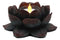 Ebros Lotus Meditation Flower Tea Light Candle Holder 4.5"W (Bronze Patina)
