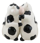 Ceramic Bovine Love Holstein Cows Couple Dancing Salt And Pepper Shakers Set