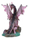 Ebros Myths and Legends Twilight Pink River Dragon Statue Medieval Renaissance Serpentine Draco Fireball Breathing Creature Decor Figurine