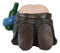 Mr Gnome Passed Out Drunk Bottom's Up Bare Buttocks Holding Booze Figurine