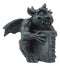 Gothic Guardian Of Bibliography Horned Gargoyle Statue 4.5"Tall Crazy Bookworm