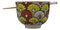 Colorful Spring Sunflowers Porcelain Ramen Soup Rice Bowl With Chopsticks Set