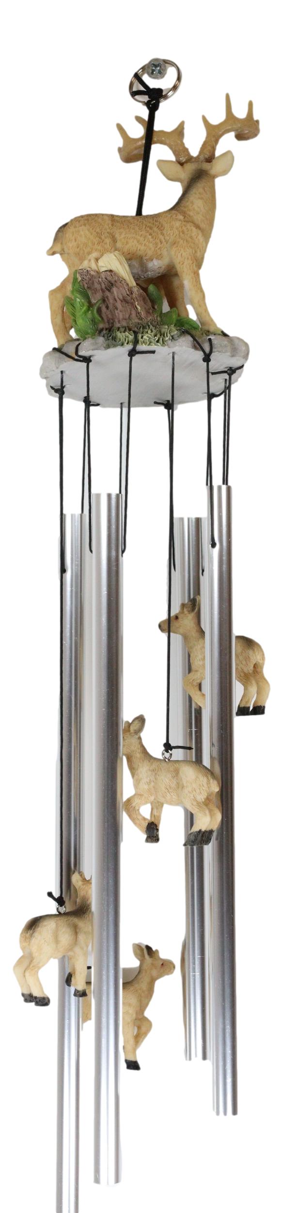 Ebros Deer Wind Chime Doe With Fawn Deer Family Decorative Wind Chime Patio