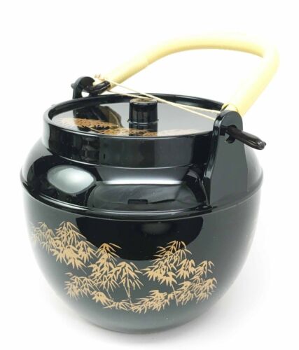 Japanese Winter Tree Art Melamine Tea Pot With Strainer & Flexible Bamboo Handle