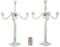 Ebros 28" Tall SET OF 2 Crystal Glass Pillar Column 5 Candlesticks Candle Holder - Ebros Gift