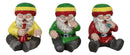 Whimsical Party All Day All Night Smoking Hippie Rasta Gnomes Figurines Set Of 3