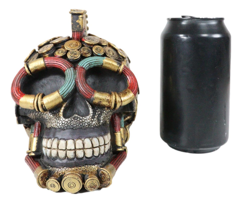 12-Gauge Shotgun Bullet Shell Casings Marauder War Dog Mohawk Skull Figurine