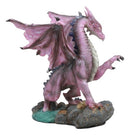 Ebros Myths and Legends Twilight Pink River Dragon Statue Medieval Renaissance Serpentine Draco Fireball Breathing Creature Decor Figurine