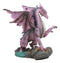 Ebros Myths and Legends Twilight Pink River Dragon Statue Medieval Renaissance Serpentine Draco Fireball Breathing Creature Decor Figurine