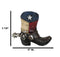 Rustic Western Cowboy Faux Leather Texas State Flag Boot With Spur Pen Holder