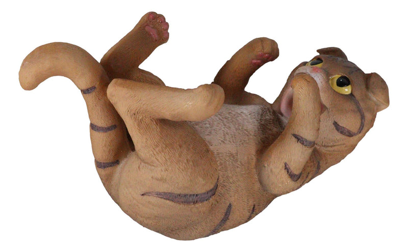 Wet Your Whiskers Drinking Brown Striped Kitten Cat Wine Bottle Holder Figurine