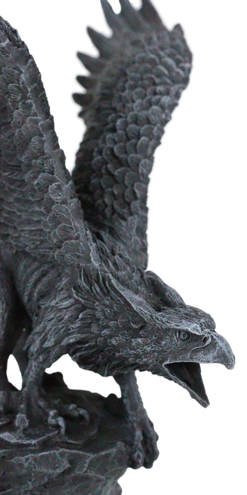 Winged Gothic Stone Griffon Griffin Eagle Lion Gargoyle Roaring Figurine