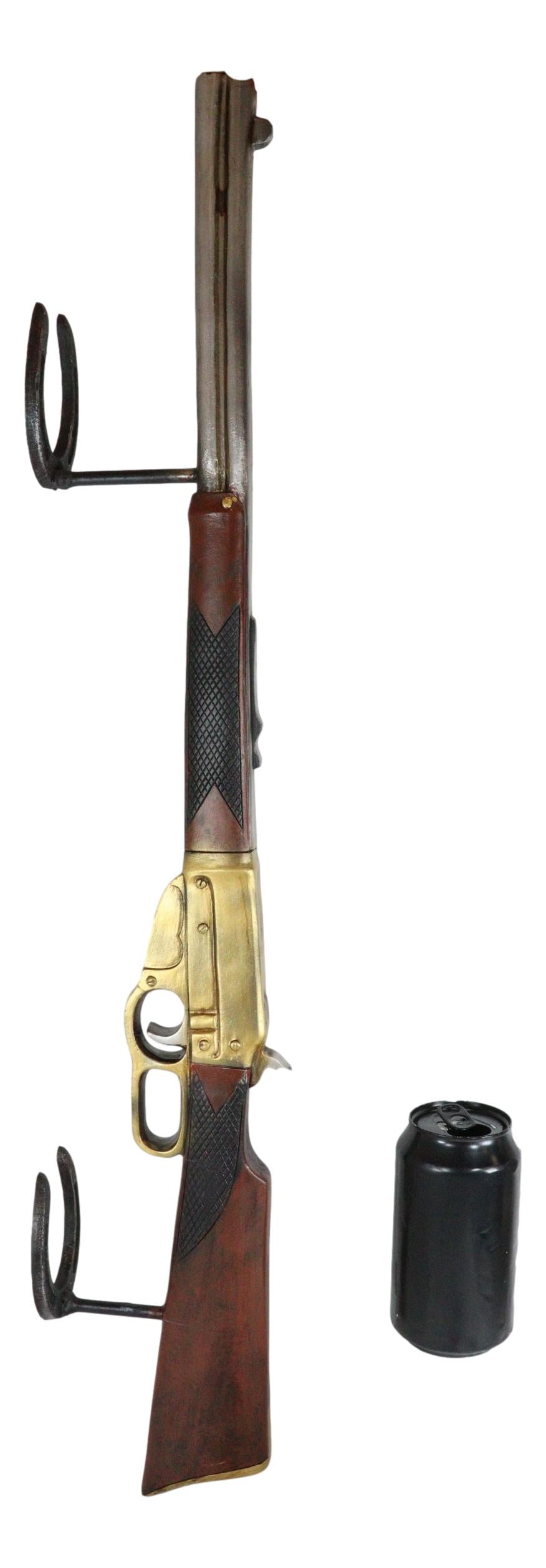 Western Wild Cowboy Repeater Rifle Horseshoes Gate Barn Door Bar Pull Handle