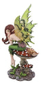 Ebros Amy Brown Thinking Of You Fairy Sitting On Wild Giant Mushroom Statue