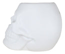 Matte White Gothic Skull Skeleton Ceramic Votive Candle Essential Oil Warmer