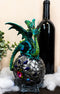 Elemental Jade Firnen Dragon Resting On LED Gyrosphere Orb Night Light Figurine