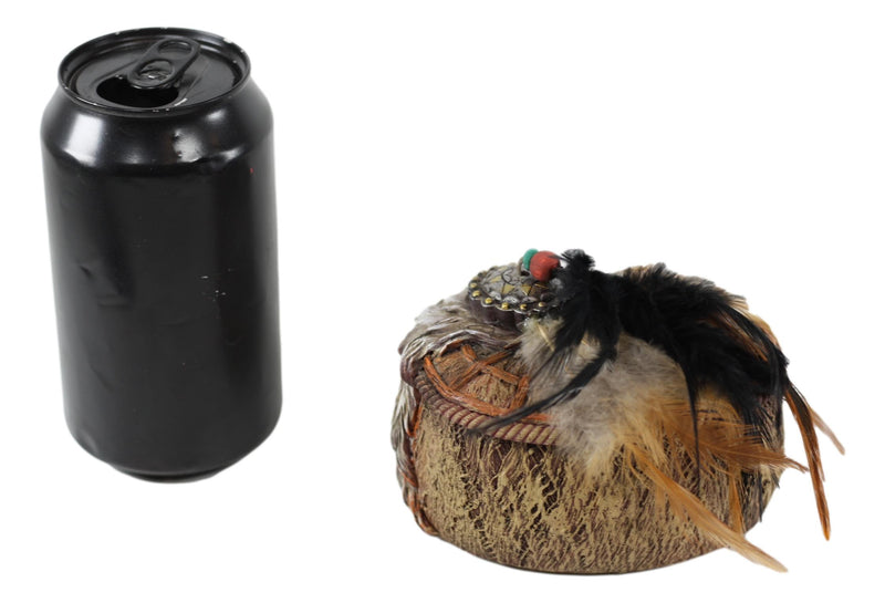 Southwestern Indian Dreamcatcher Feathers And Sun Medallion Decorative Box
