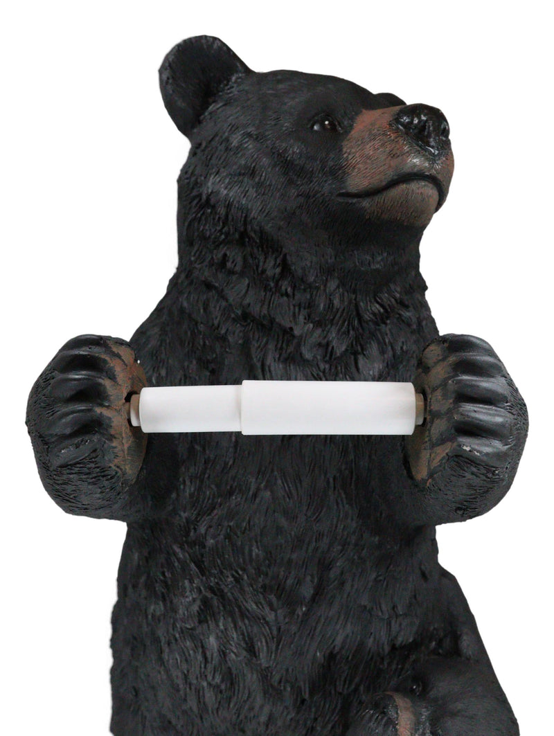 Sitting Stinky Bear Toilet Paper Holder - 18.5" Freestanding Bathroom Decor With Storage
