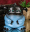 Underbedz Blue Black Zorg The 4 Eyed Alien Monster With Droopy Horns Figurine
