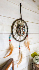 Ebros Native American Animal Spirit Buffalo Skull Dreamcatcher Wall Decor 6.5"Di