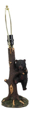 Ebros Whimsical Black Bear Hanging On Tree Branch Table Lamp with Shade 22"H