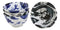 Ebros Gift Blue And Black Japanese And Chinese Longwei Dragons Ceramic Bowls Pack Of 4 Made In Japan Kitchen Dining Asian Cuisine Restaurant Supply Grade Microwave Dishwasher Safe 14oz Soup Salad Bowl