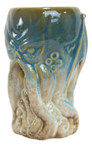 Blue Nautical Cthulhu Cosmic Monster Octopus Kraken Ceramic Tall Pint Mug Cup