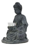 Ebros Meditating Buddha Shakyamuni On Lotus Seat Tea Light Votive Candle Holder Statue