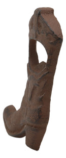 Ebros Vintage Rustic Western Longhorn Steer Cowboy Boot Cast Iron Bottle Cap Opener