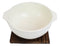 Japanese White Donabe Ceramic Hot Clay Pot Bowl Casserole 32oz With Wooden Base